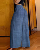 Waist Wide Leg Pants for Women