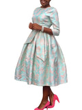 Party Wedding O-neck Dress Fashion African