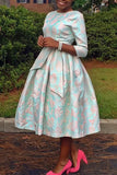 Party Wedding O-neck Dress Fashion African