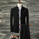 Men's Suit Jacket Pants 2 Pieces Sets