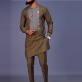 Man Shirt and Fashion Pants 2pcs African Men Suits