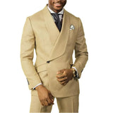 Suits Shawl Collar Full Men's Suit (jacket+pants)  2 Piece Set