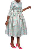 Party Wedding O-neck Dress Fashion African