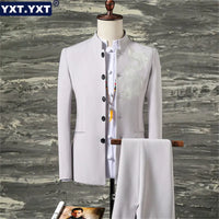 Men's Suit Jacket Pants 2 Pieces Sets