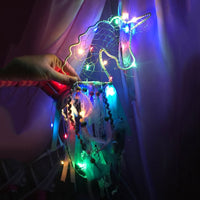 LED lights Unicorn dream catcher props Wall