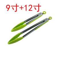 Kitchen Tongs Set BBQ Tools Stainless Steel Cooking Tongs With Silicone