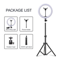 Photo Lights 26cm/10in Circle Ring Light  Stand