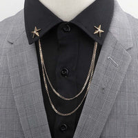 Man Suit Tassel Chain Lapel Pin