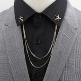 Man Suit Tassel Chain Lapel Pin