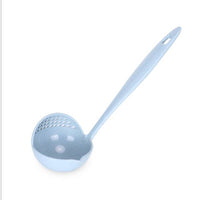 2 In 1 Wheat Straw Soup Spoon Long Handle Porridge Spoons Filter