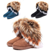 Women Fur Boots Ladies Winter