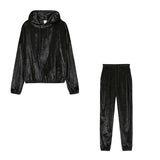 Velour Two Piece Sets Women Tracksuit