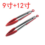 Kitchen Tongs Set BBQ Tools Stainless Steel Cooking Tongs With Silicone