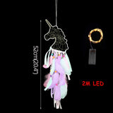 LED lights Unicorn dream catcher props Wall