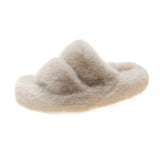 Indoor Women Fur Slippers Fluffy Soft