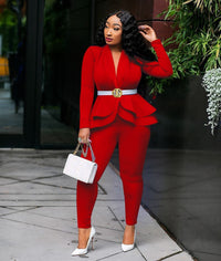 Women Suit Two Piece Set