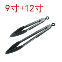 Kitchen Tongs Set BBQ Tools Stainless Steel Cooking Tongs With Silicone