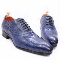 Men Oxford Shoes Snake Skin Prints Classic for Men