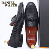 MEN LOAFERS SHOES  CROCODILE PRINTS