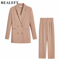 REALEFT Winter Women's Pant Suit