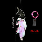 LED lights Unicorn dream catcher props Wall