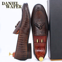 MEN LOAFERS SHOES  CROCODILE PRINTS