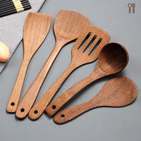 Wooden Spatula Kitchen Nonstick Dedicated Wooden Kitchenware Heat Resistant