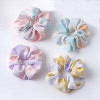 Bright Color Silk Scrunchie Set Women Elastic Hair Bands