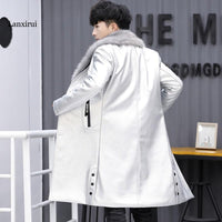 Mens Thick Warm Padded Long Coat