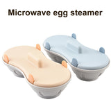 Microwave Double Egg Poacher Maker Poached Eggs Cooker