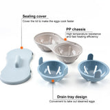 Microwave Double Egg Poacher Maker Poached Eggs Cooker