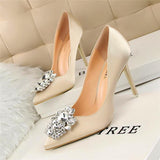 Flower Style Woman Shoes Sexy Pointed Toe