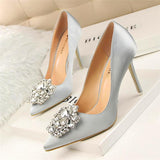 Flower Style Woman Shoes Sexy Pointed Toe