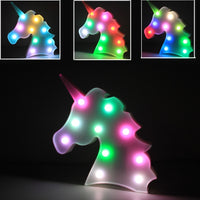 Unicornio Led Night Lights Unicorn Party 3D LED Table Lamp