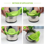 Pan Pot Strainer Anti-spill Pasta Pot Strainer Food Grade Rice Fruit