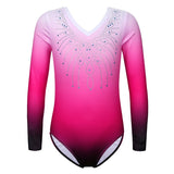 Leotard Long Sleeve Red Color Gymnastics