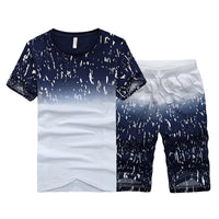 Set Short Casual Suits Sportswear Mens Clothing Man Two Pieces