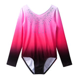 Leotard Long Sleeve Red Color Gymnastics