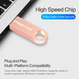 WANSENDA Key Chain USB Flash Drive 8GB 16GB 32GB Metal Pen Drive