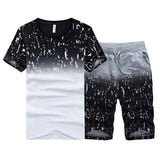 Set Short Casual Suits Sportswear Mens Clothing Man Two Pieces