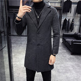 Men Slim Fit Casual Long Coats