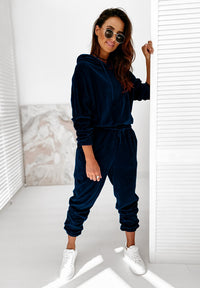 Velour Two Piece Sets Women Tracksuit