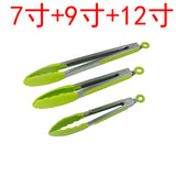 Kitchen Tongs Set BBQ Tools Stainless Steel Cooking Tongs With Silicone