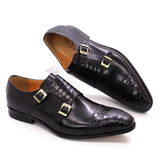 Mens Dress Shoes Double Buckle