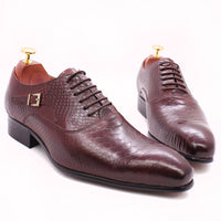 Men Oxford Shoes Snake Skin Prints Classic for Men