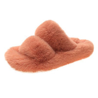 Indoor Women Fur Slippers Fluffy Soft