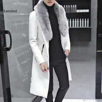 Mens Thick Warm Padded Long Coat