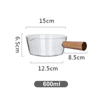 Glass Cooking Pot Milk Instant Noodle Pot Soup Stock