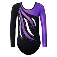 Leotard Long Sleeve Red Color Gymnastics