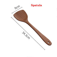 Wooden Spatula Kitchen Nonstick Dedicated Wooden Kitchenware Heat Resistant